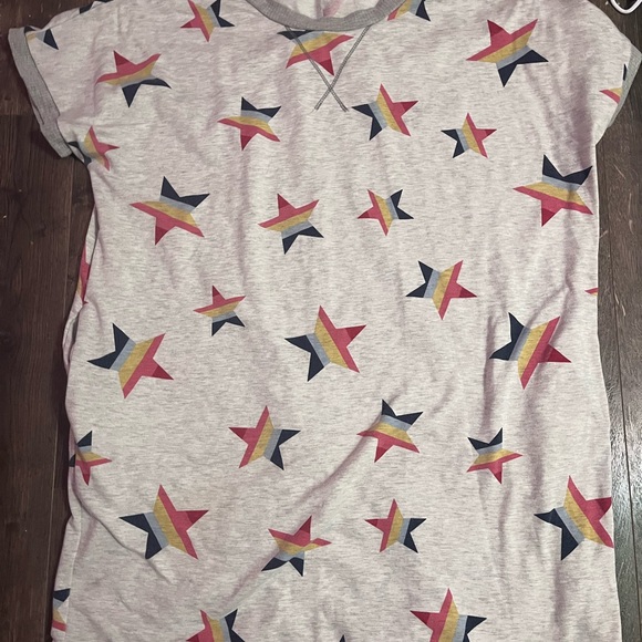 entro Dresses & Skirts - entro Pink Star-Print Midi Dress with Navy & Gold Accents